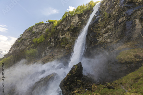 Foroglion waterfall in Maggia valley  Ticino  Switzerland