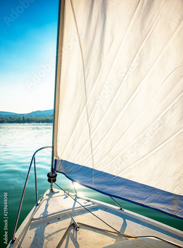 Deck of a sailboat