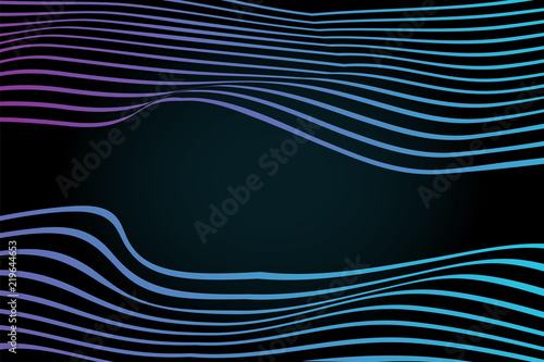 Colorful abstract waves vector backgroud. Digital frequency track equalizer. Horizontal waves.