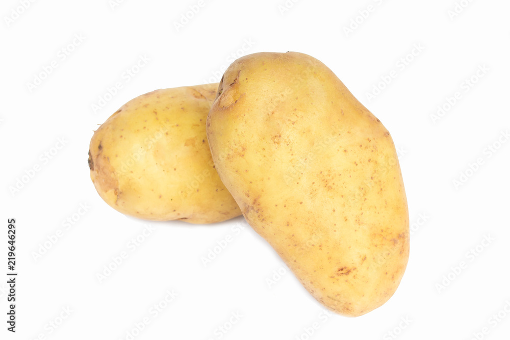 potatoes isolated on white background potatoes isolated on white background