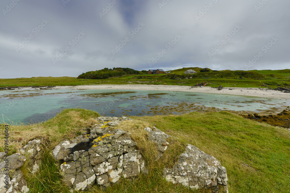 Gallanach Bay in the Isle of Muck in the Inner Hebrides of Scotland
