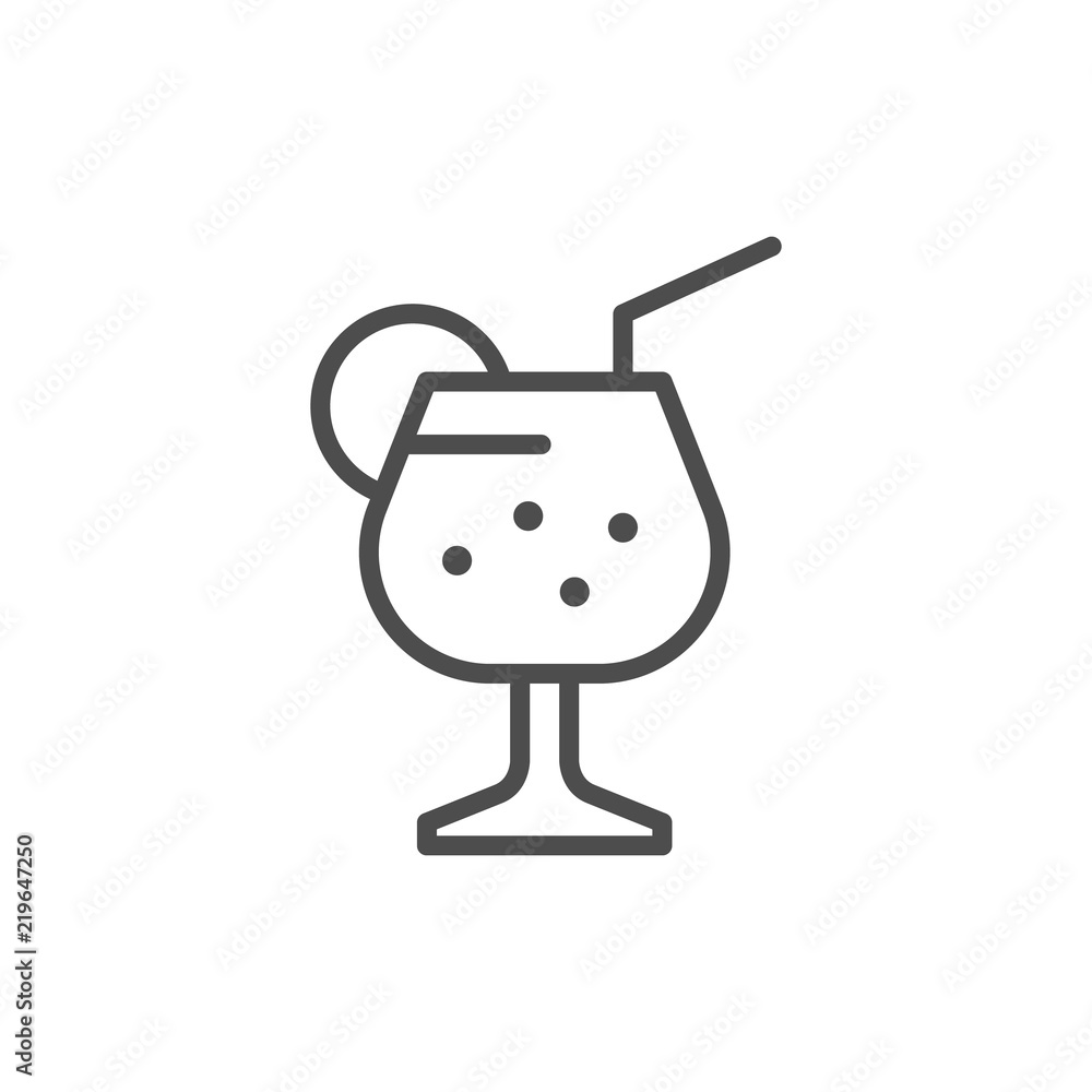 Cocktail line icon Cocktail line icon