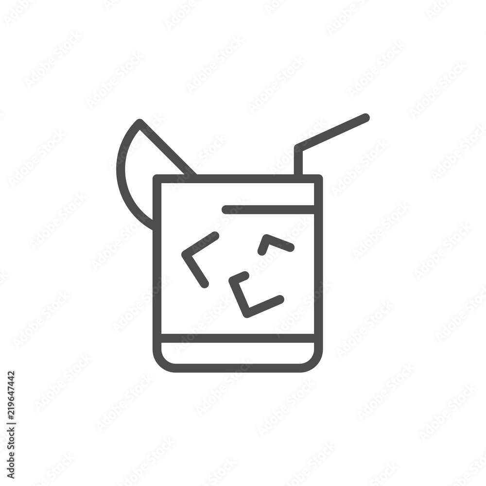 Cocktail line icon Cocktail line icon