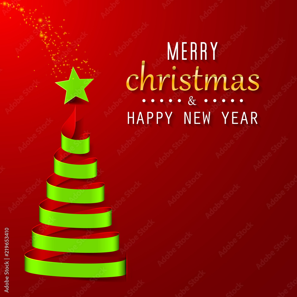 Merry Christmas with abstract Christmas tree. Merry Christmas and happy new year greeting card vector design. Merry Christmas with abstract Christmas tree. Merry Christmas and happy new year greeting card vector design.