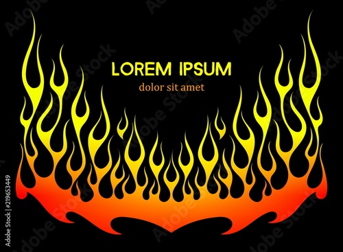 Fire flames vector background element