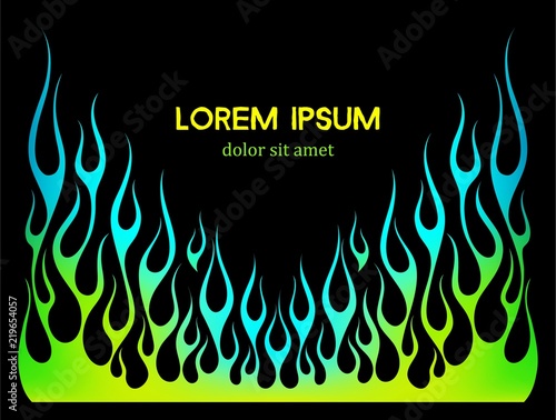 Fire flames vector background element