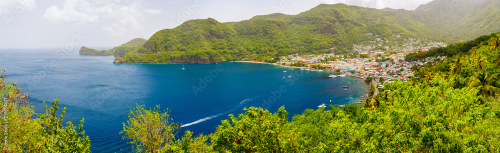 Fototapeta premium Panoramic view of Saint Lucia