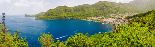 Panoramic view of Saint Lucia photo