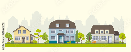 Three Classic Houses In The Suburb