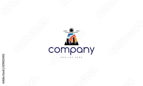 City drone Vector logo image