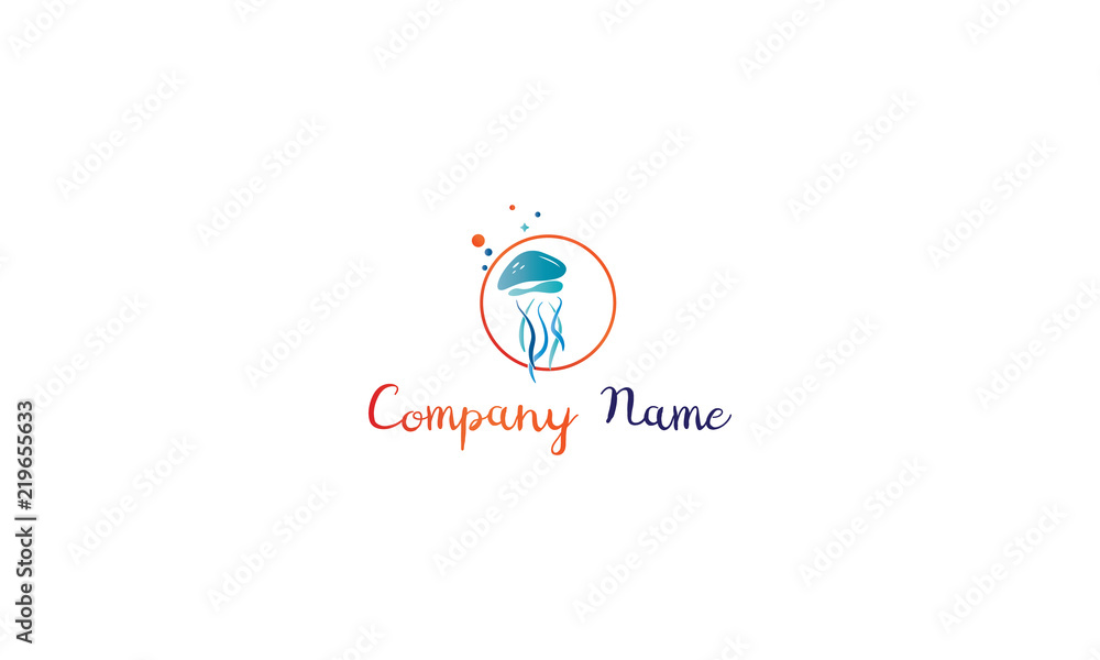 Jelly Fish vector logo image Jelly Fish vector logo image