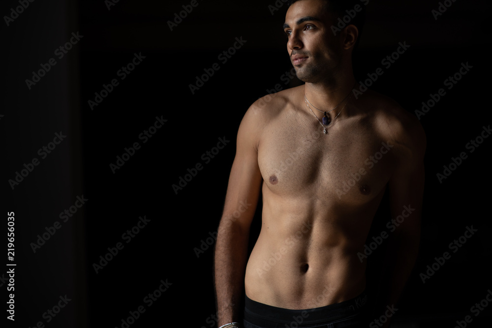 Fototapeta premium Young shirtless man