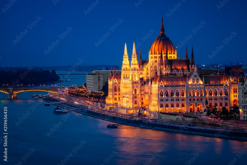 Hungarian Parliament by Night