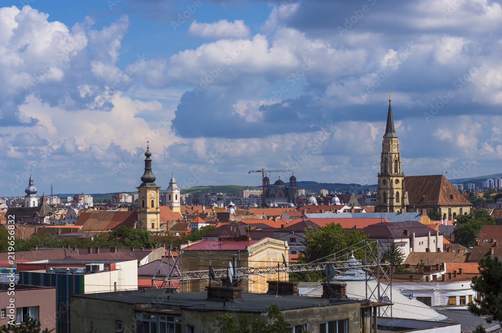 Fototapeta premium Cityscape of Cluj-Napoca, Transylvania, Romania