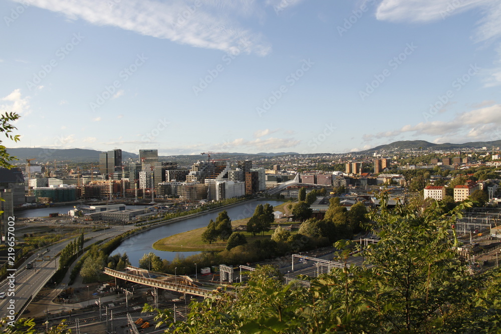 Fototapeta premium Paysage urbain à Oslo, Norvège