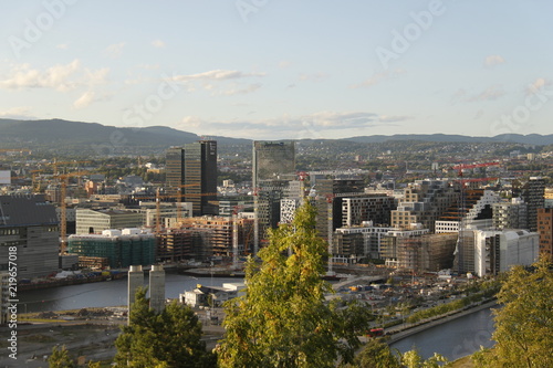 Paysage urbain et port à Oslo, Norvège	
