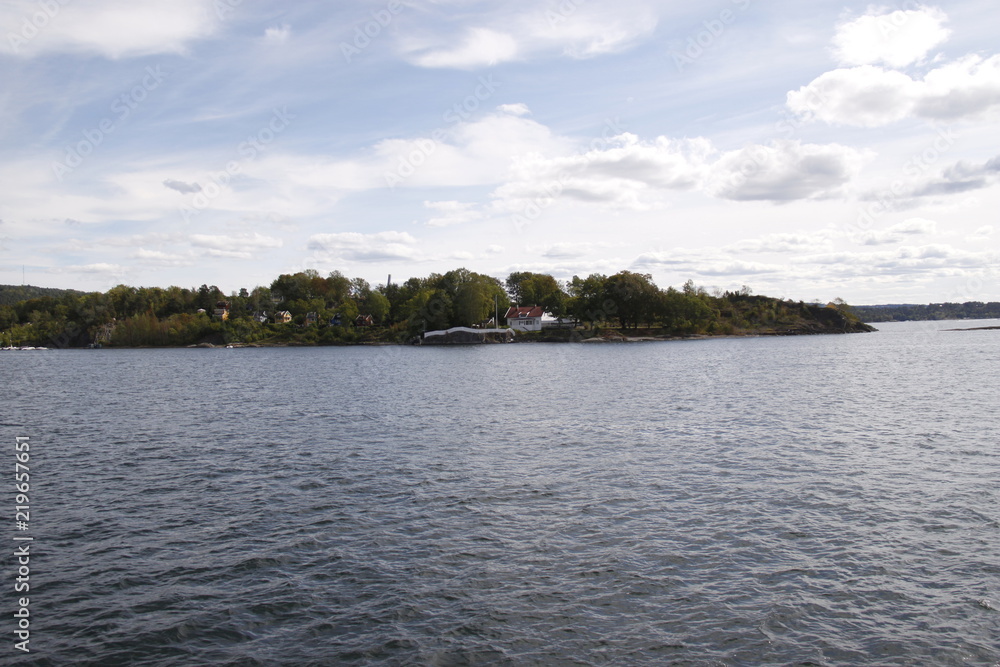 Île du fjord à Oslo, Norvège