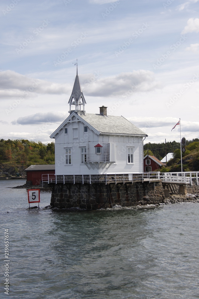Chapelle au bord du fjord de Oslo, Norvège