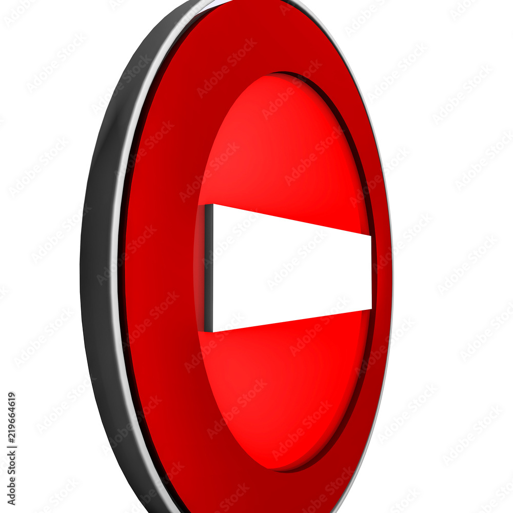 model of the road sign is prohibited. 3D rendering model of the road sign is prohibited. 3D rendering