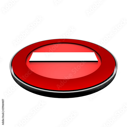 Free Download model of the road sign is prohibited. 3D rendering - GFXLoad