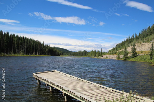 Dock At Beaver Dam Pond, Nordegg, Alberta