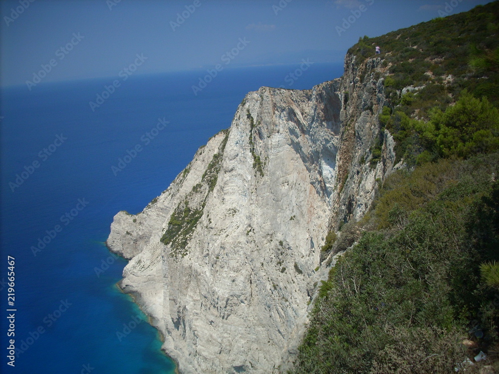 cliff sea view greece