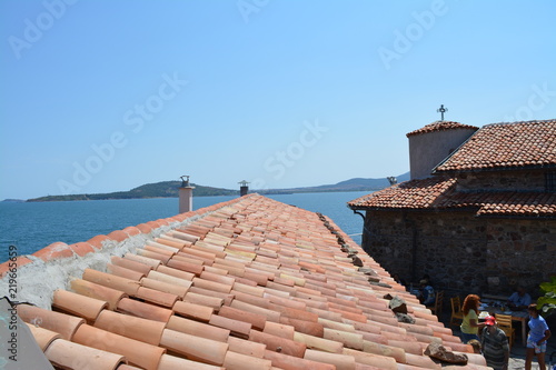 Rooftop view from the Saint Anastacia Island in Bulgaria photo