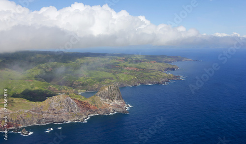 An Aerial View of West Maui's North Coast and Kahakuloa Head, Hawaii