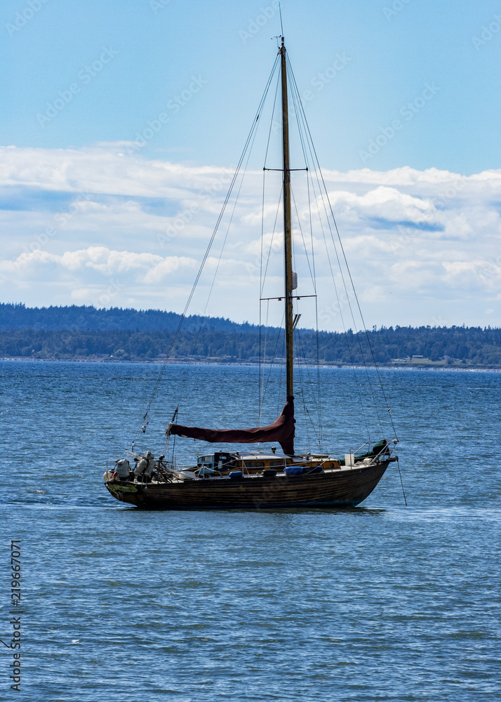 Boat, Pacific, Custer USA, Sailboat, Water, Ship, Mast, Landscape