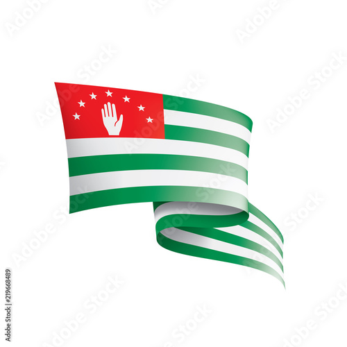 Abkhazia flag, vector illustration on a white background.