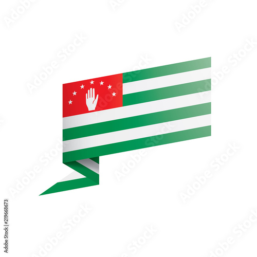 Abkhazia flag, vector illustration on a white background.