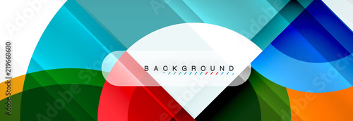 Vector circular geometric abstract background