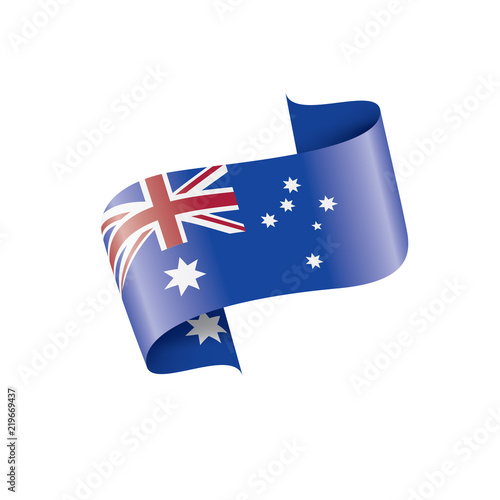 Australia flag, vector illustration on a white background.