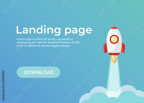 Landing page template. Website template for websites and apps. Landing page vector design UI