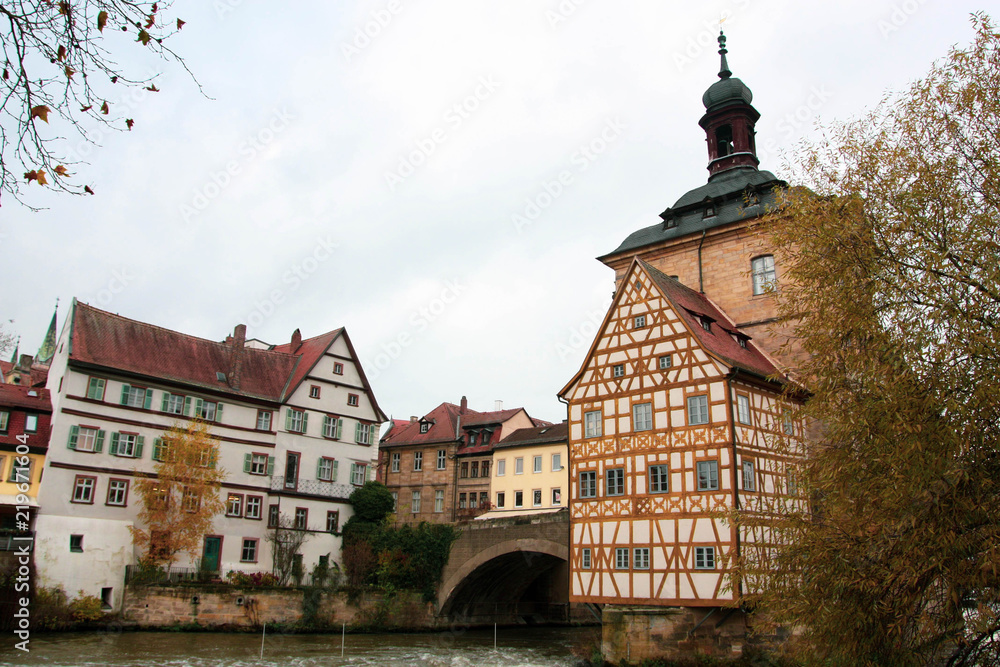 Obraz premium Bamberg Winter Brücke 3