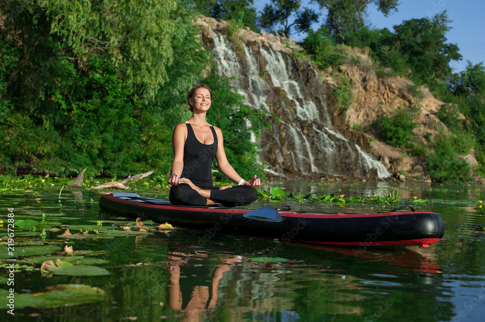 SUP Stand up paddle board woman paddle boarding SUP Stand up paddle board woman paddle boarding