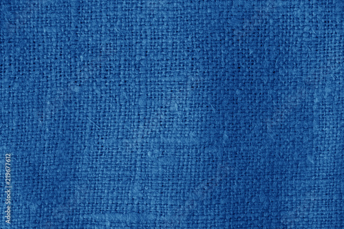 Sack cloth texture in navy blue color.