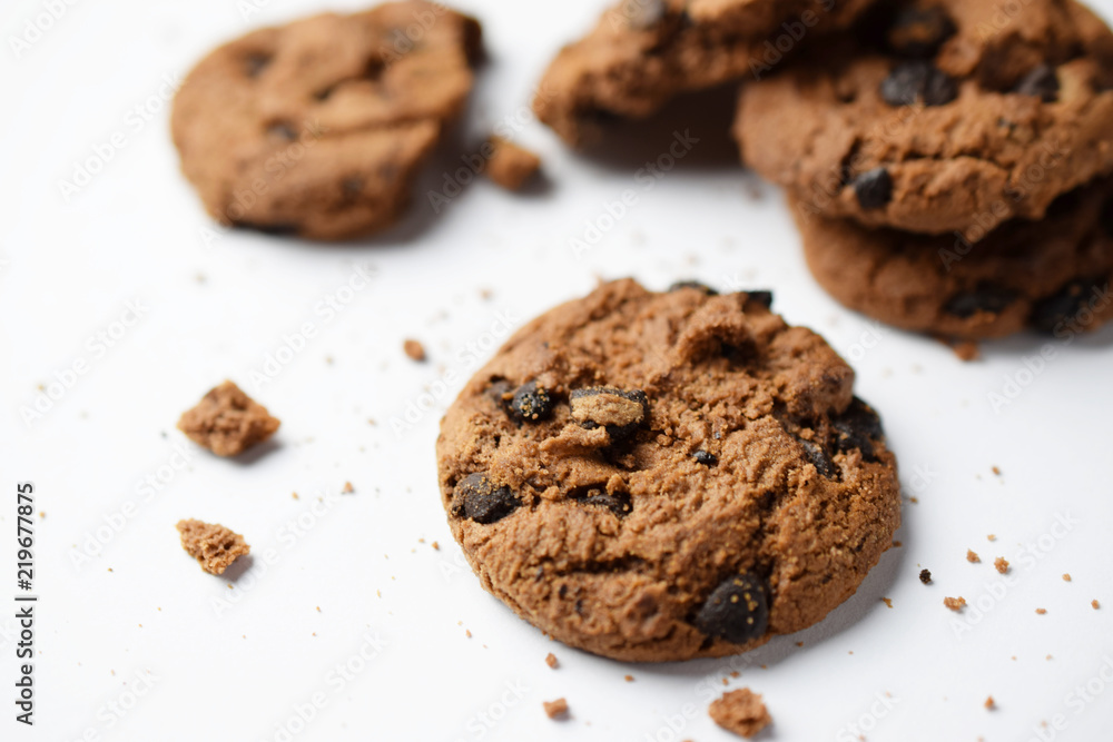 cookie biscuit on white background