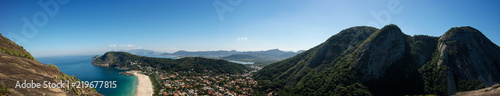 Panoramic photo of the Niterói region and its beaches - Foto panorâmica da região de Niterói e suas praias photo