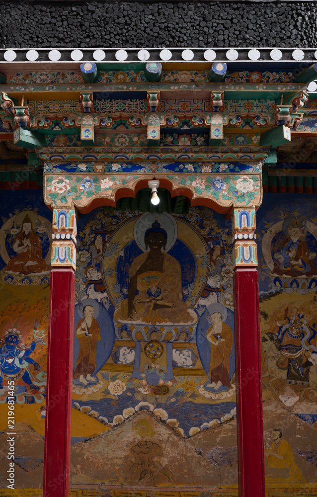 Fototapeta premium Building of Thiksey Monastery Leh ladakh, Jammu and Kashmir, India