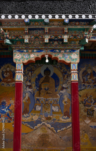 Building of Thiksey Monastery Leh ladakh, Jammu and Kashmir, India
