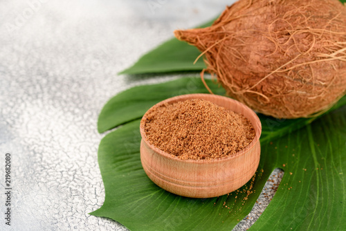 Raw Organic Coconut Palm Sugar in a Bowl