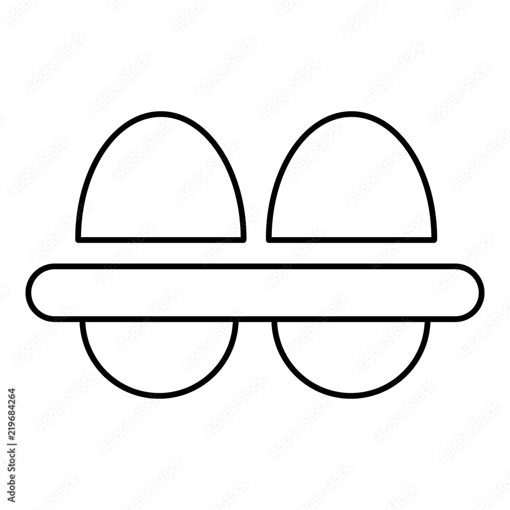 Fototapeta premium Fresh eggs icon. Outline illustration of fresh eggs vector icon for web design isolated on white background