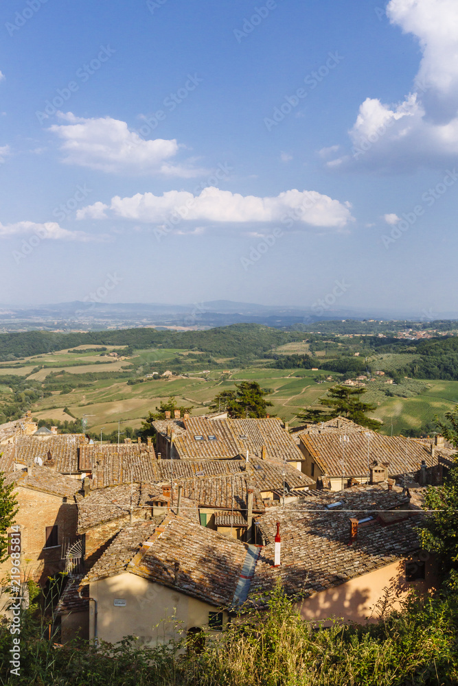 Houses and Landscape of Montepulciano, Italy