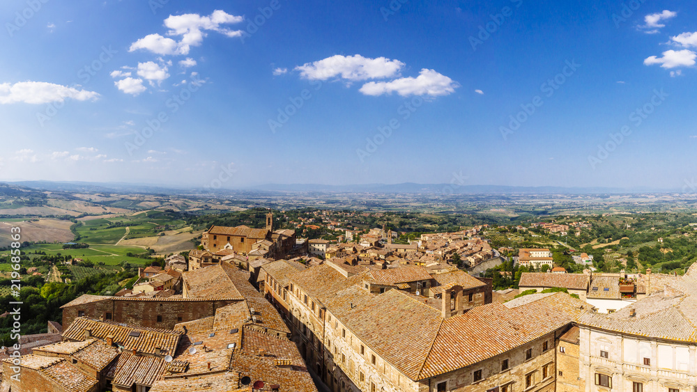 Panorama of the Town of Montepulciano, Italy