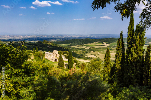 Houses and Landscape of Montepulciano, Italy