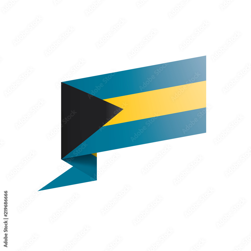 Bahamas flag, vector illustration on a white background Bahamas flag, vector illustration on a white background