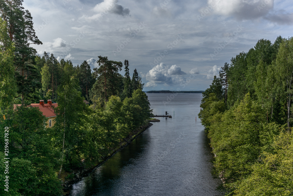 View of the typical Finnish village of Oravi in summer - 1 View of the typical Finnish village of Oravi in summer - 1