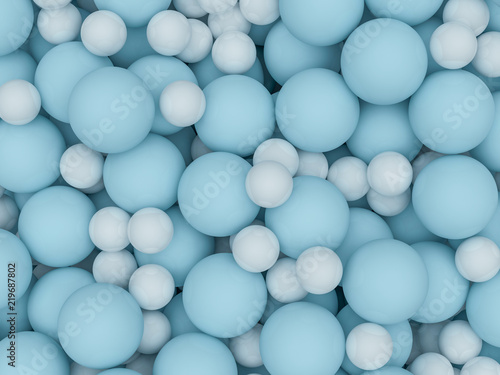 Close up of colorful eatable sugar pearls. 3D rendering
