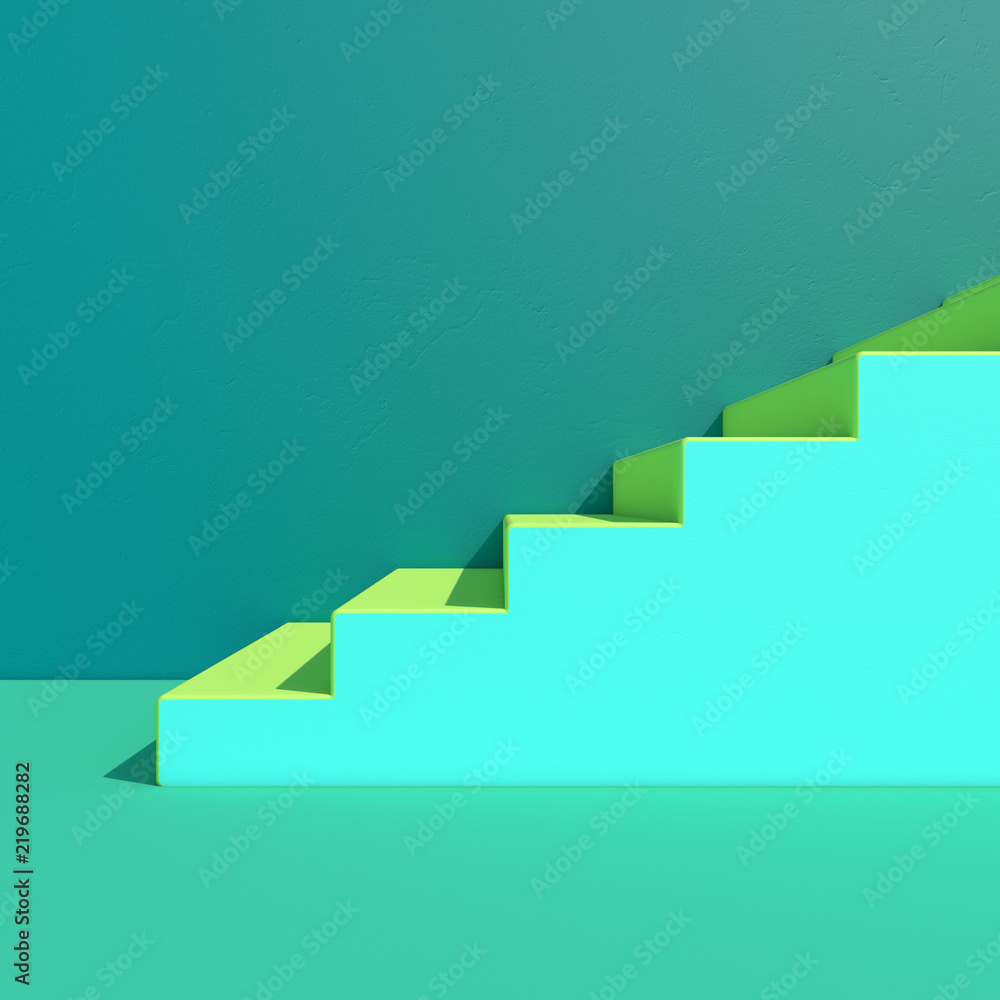 Wall with stairs background, minimalistic style for base image for posters. 3D Wall with stairs background, minimalistic style for base image for posters. 3D